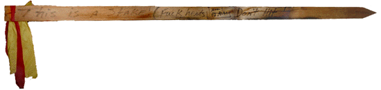 Signed survey stake